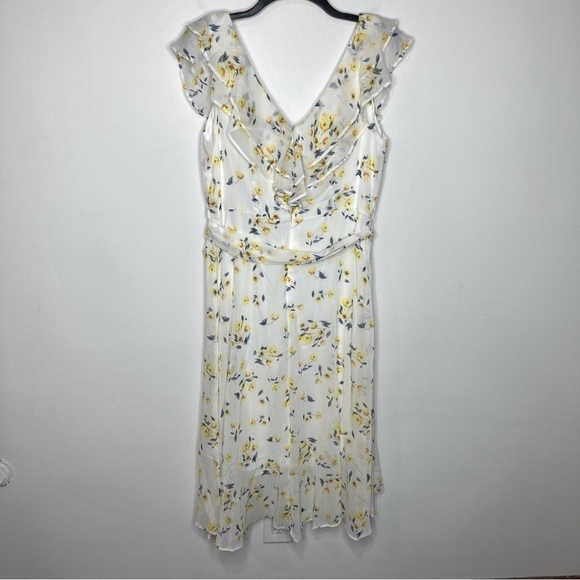 NWT DKNY floral dress hi-lo ruffle size 12 - Picture 7 of 9